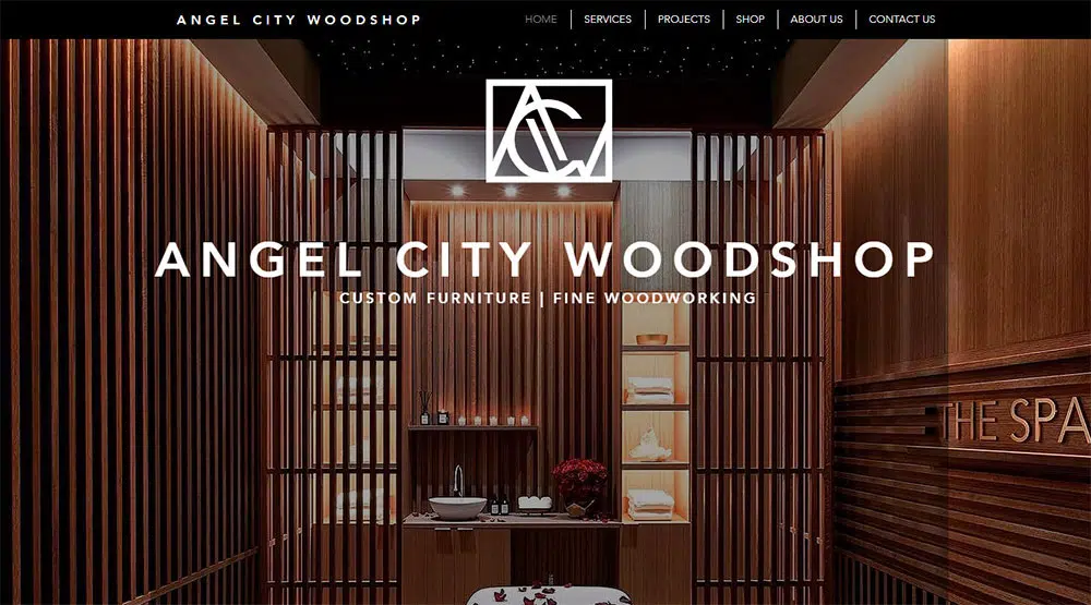 家具网站示例：www.angelcitywoodshop.com