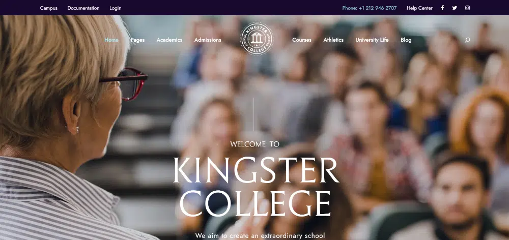 Fantastische WordPress-Themes für Hochschulen und Universitäten: Kingstar