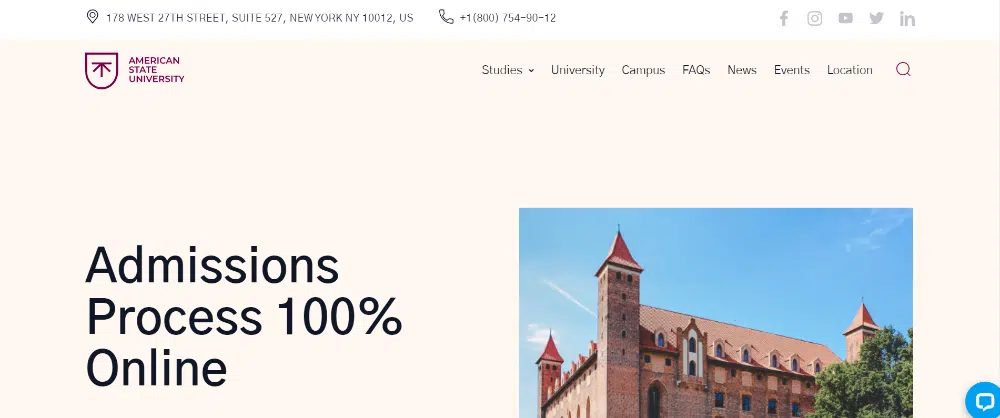 Impresionantes temas de WordPress para colegios y universidades: American State University