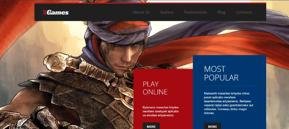 Oyun Geliştiricileri için WordPress temaları: Games Zone