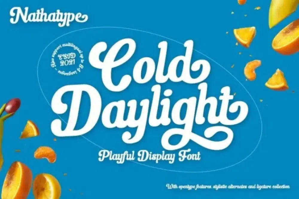 Font Kuat Gratis untuk Header Situs Web: Cold Daylight