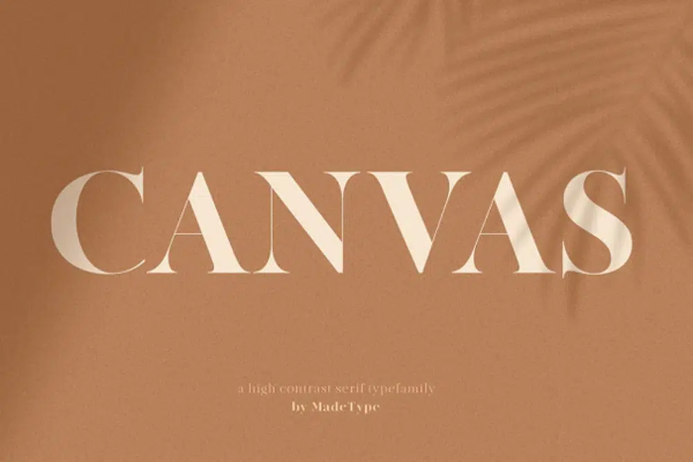 แบบอักษรที่แข็งแกร่งฟรีสำหรับส่วนหัวของเว็บไซต์: Made Canvas