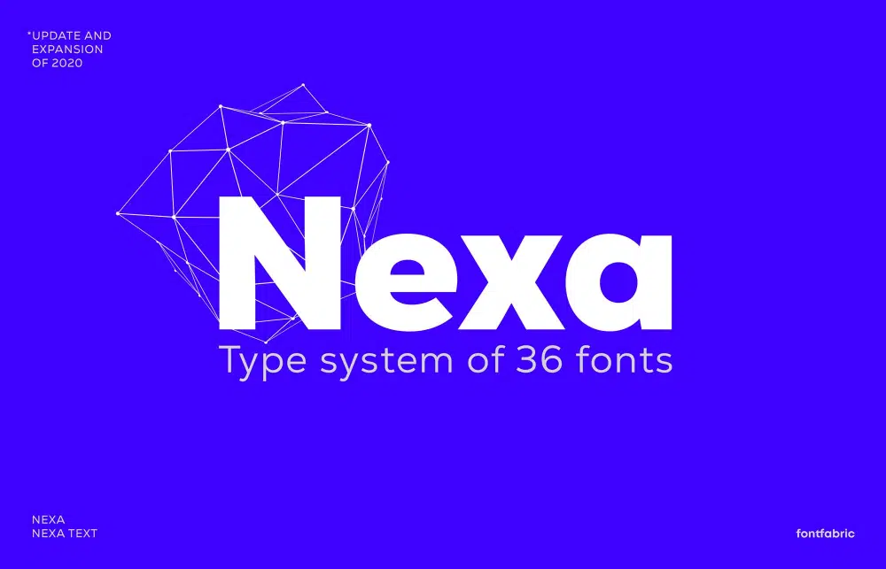 網站標題的免費強字體：Nexa