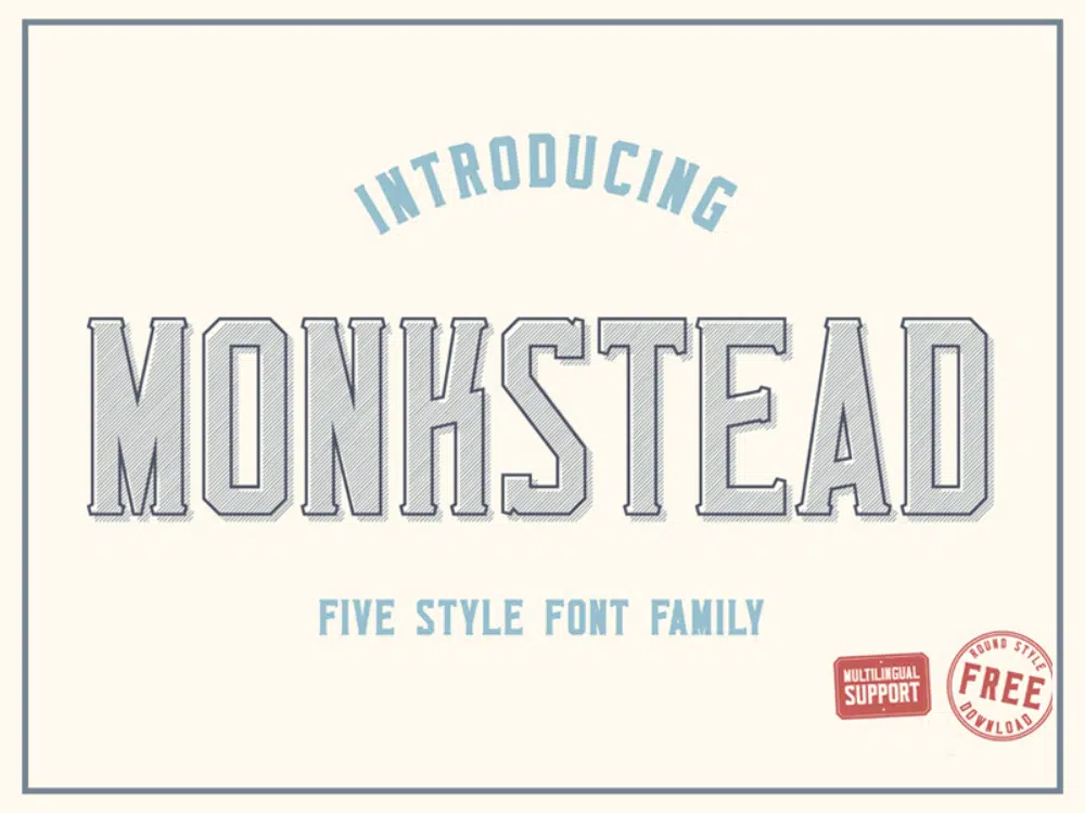 Fontes fortes gratuitas para cabeçalhos de sites: Monkstead