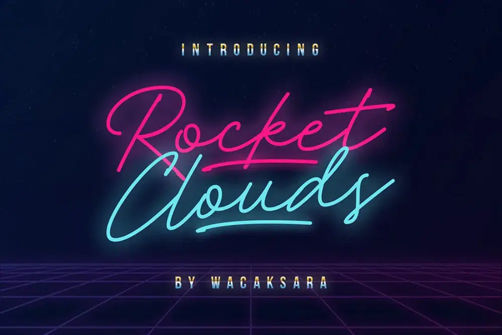 Fontes fortes gratuitas para cabeçalhos de sites: Rocket Clouds