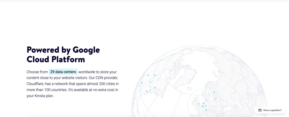 Google Cloud Platform의 Kinsta 관리 WordPress 호스팅 이미지