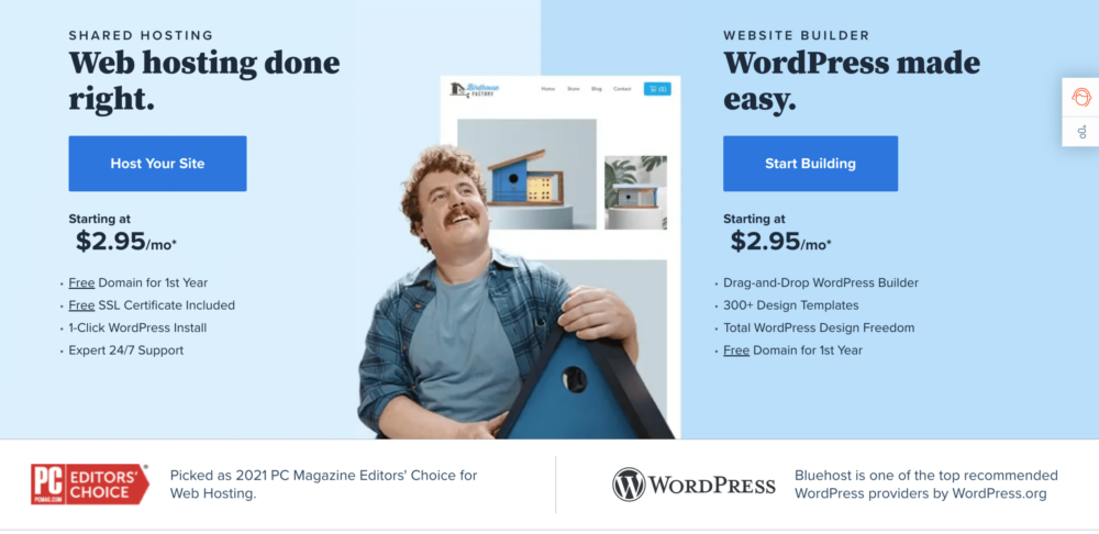 Bluehost: Penyedia Hosting WordPress Terbaik