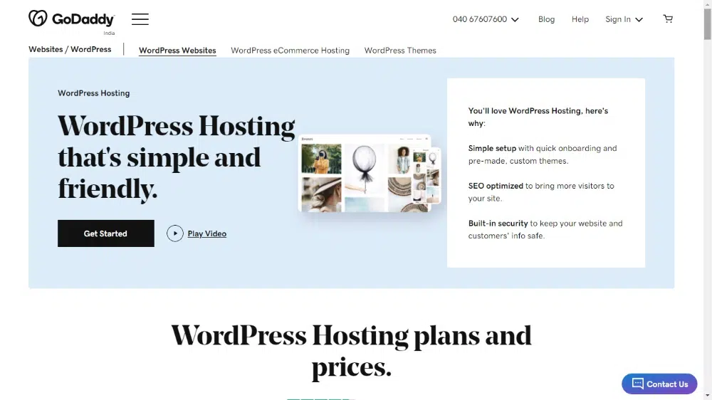 GoDaddy : Penyedia Hosting WordPress Terbaik