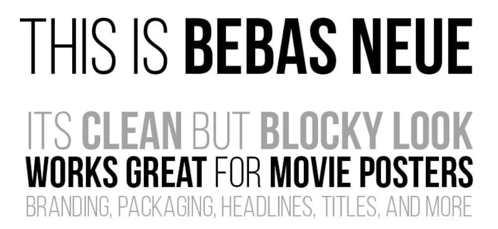 Bebas Neue - websichere Schriftart