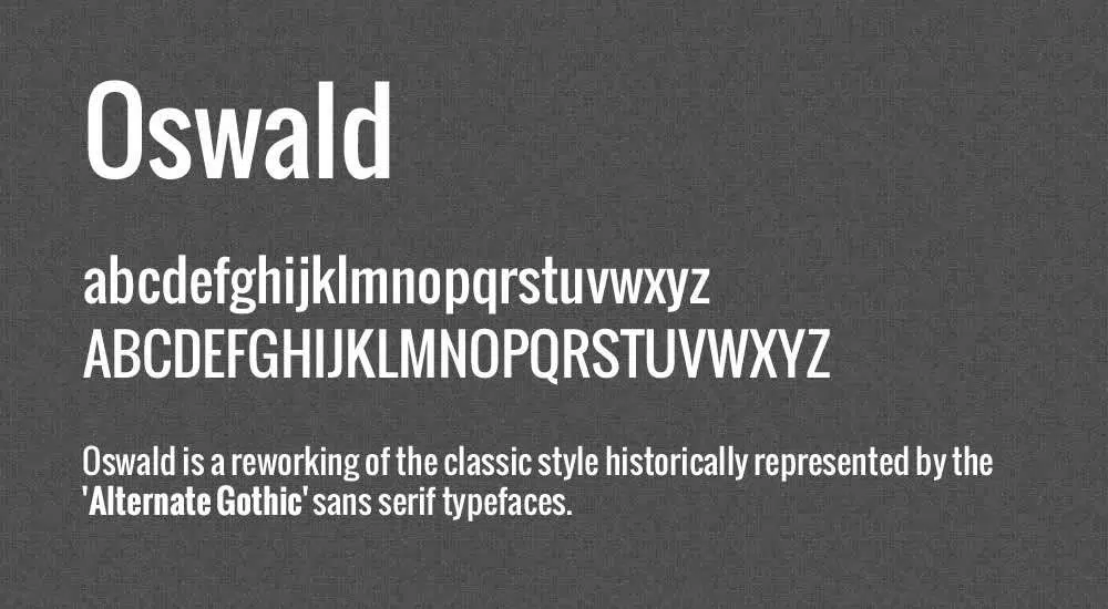 Oswald - font aman web