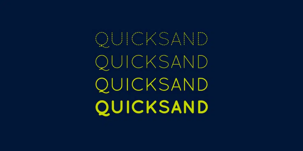 Quicksand - web için güvenli yazı tipi