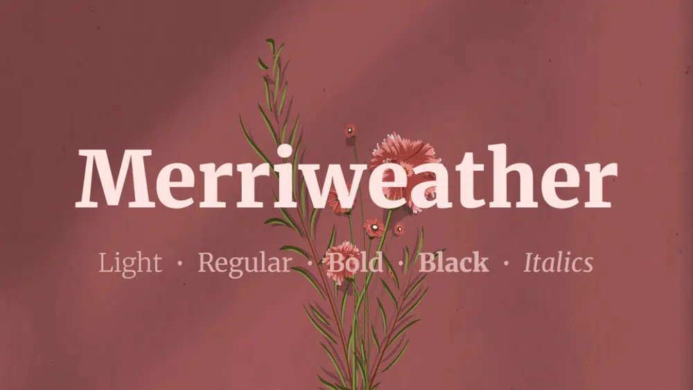 Merriweather - web için güvenli yazı tipi