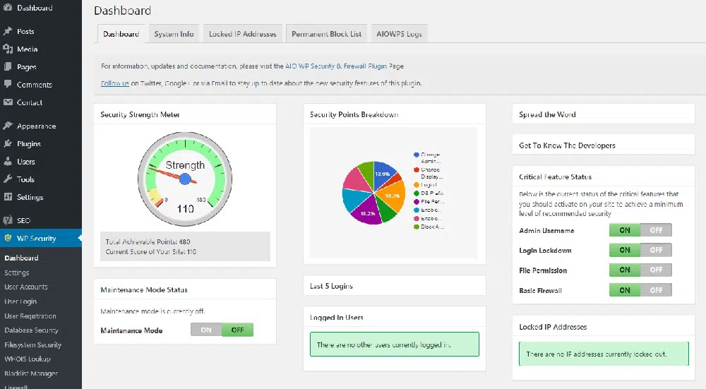 # 4 - الكل في واحد WP Security & Firewall: WordPress Security Plugins