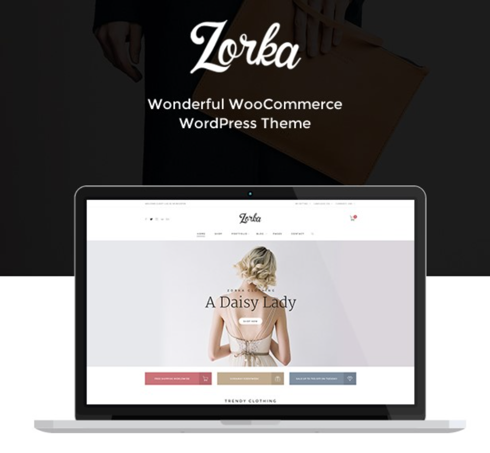 Thèmes WordPress pour les marques de vêtements : Zorka – Merveilleux thème WooCommerce pour la mode