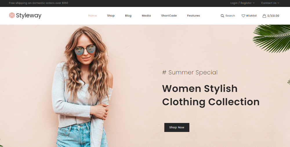 服装品牌 WordPress 主题：Styleway - 在线时尚商店 WooCommerce 主题