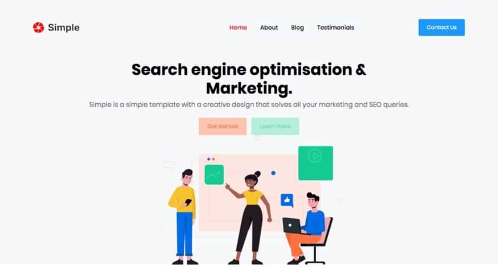 หน้า Landing Page HTML ฟรีที่ดีที่สุดสำหรับปี 2022: SEO และหน้า Landing Page การตลาด