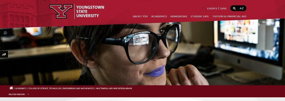 Melhores escolas de design de sites nos EUA: Youngstown State University