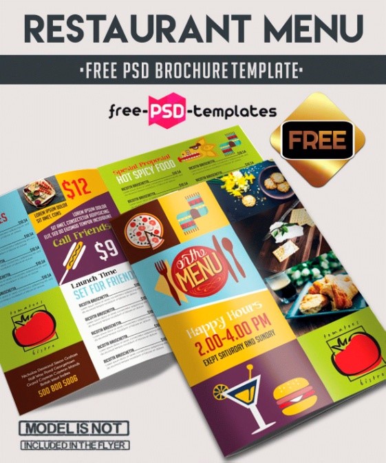 30 Template Restoran Gratis Terbaik untuk Photoshop pada tahun 2020 15