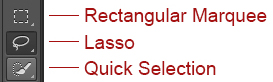 Photoshop1の5つのクイック選択ツール