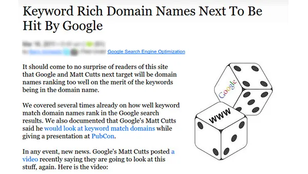 Matching Domain Names With Target Keywords