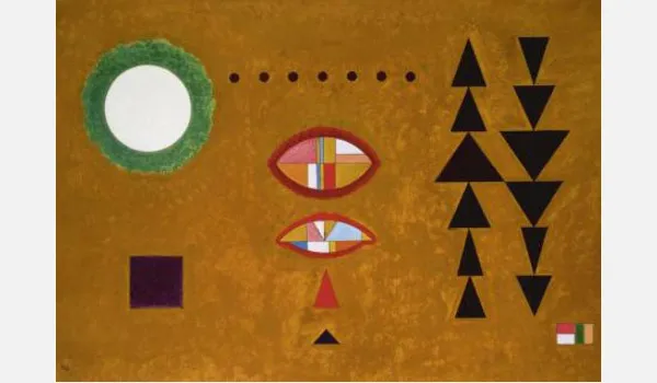 Kandinsky’s painting 'White-white' demonstrates clear visual hierarchy.