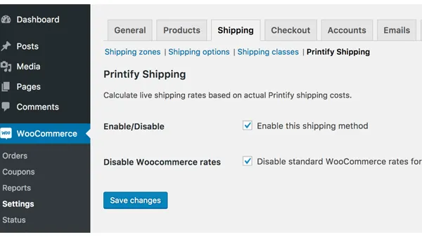 Printify Shipping