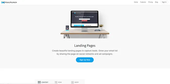 MailMunch Landing Pages