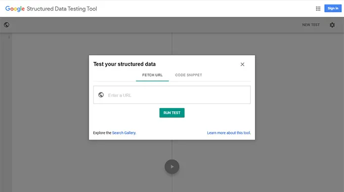 Structured Data Testing Tool