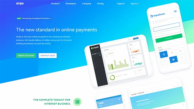 Stripe website