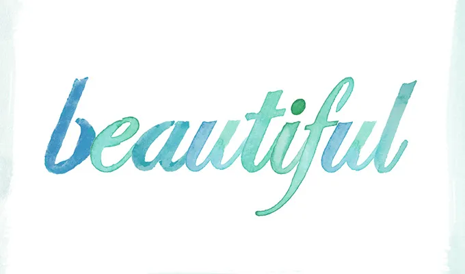 Watercolor Typography