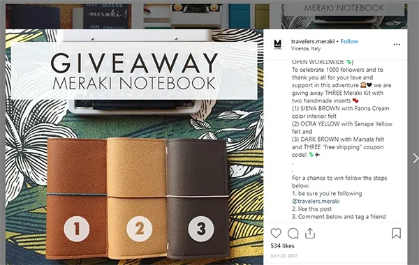 Social Media Giveaways