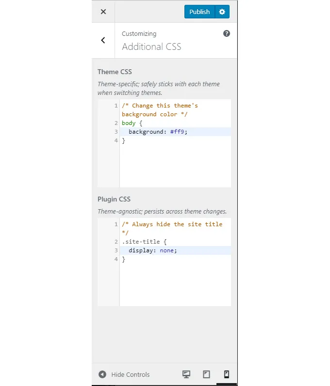 Modular Custom CSS