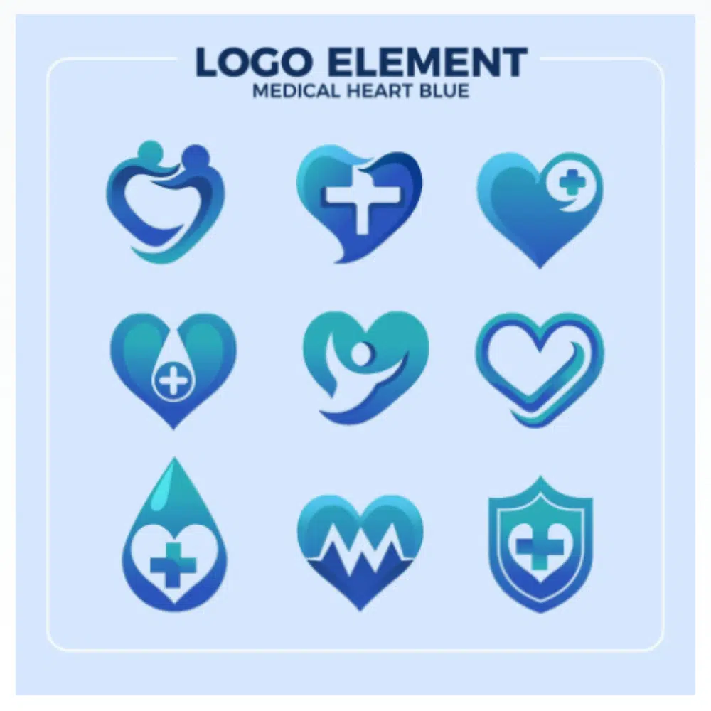 Activos de diseño gratuitos para diseñadores de atención médica: Plantillas de logotipo de corazón médico