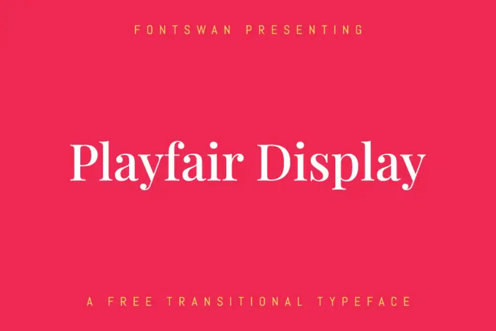 用於數字媒體的最佳字體：Playfair Display