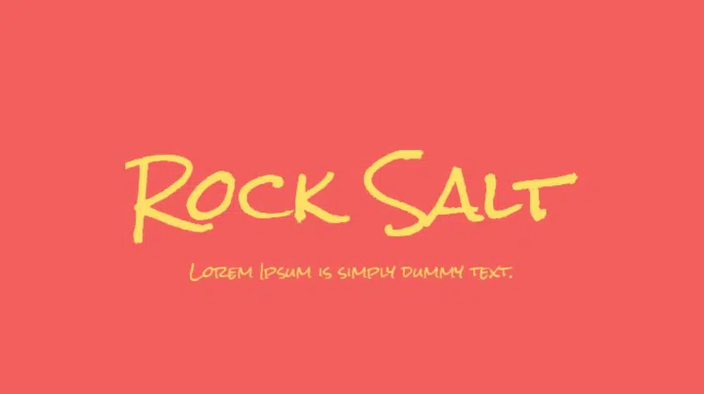 Beste Schriftarten für digitale Medien: Rock Salt