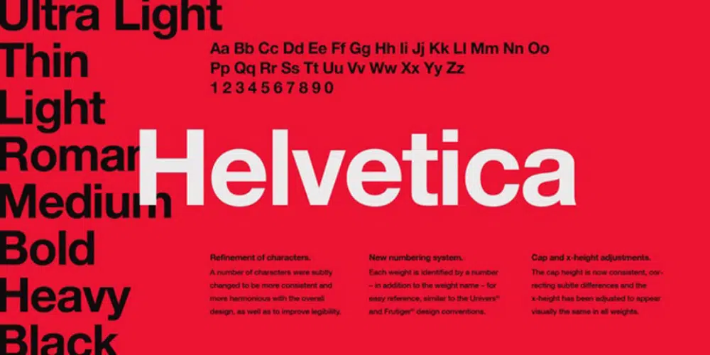 디지털 미디어에 사용하기 가장 좋은 글꼴: Helvetica