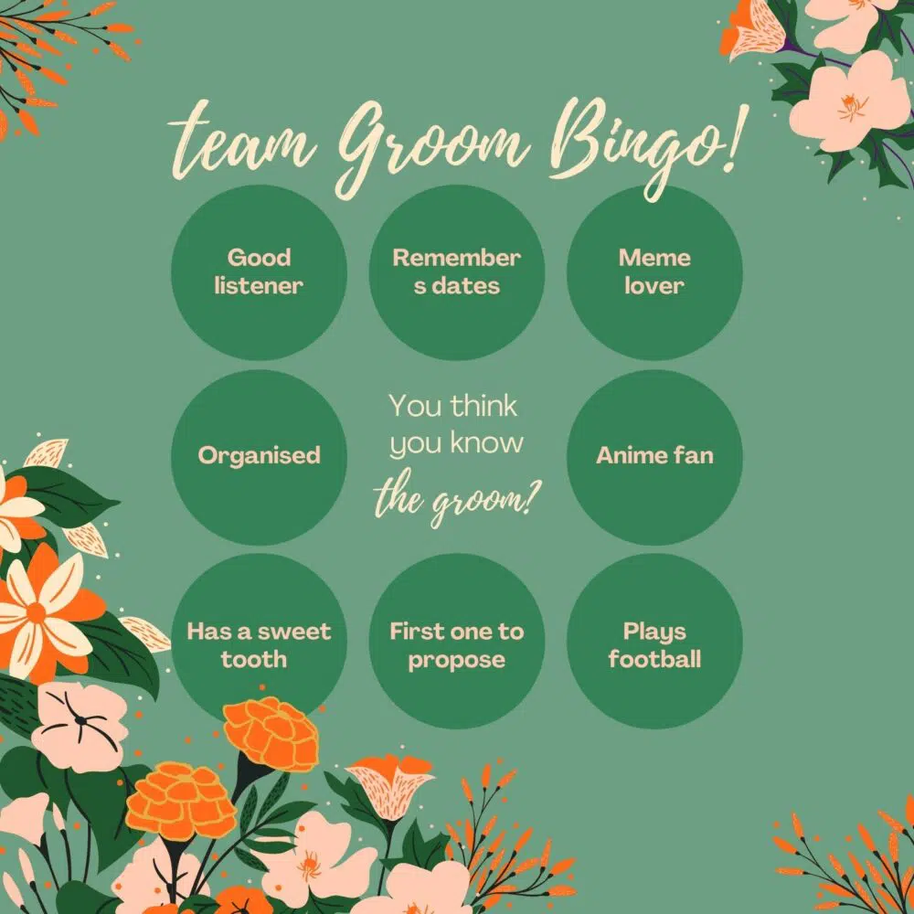 Publication Instagram de Bingo floral vert coloré de Canva