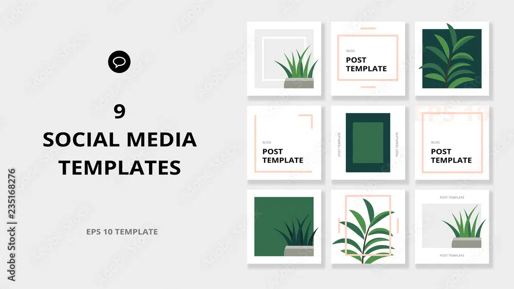 Spanduk Web Adobe Stock Square Untuk Template Tata Letak Media Sosial