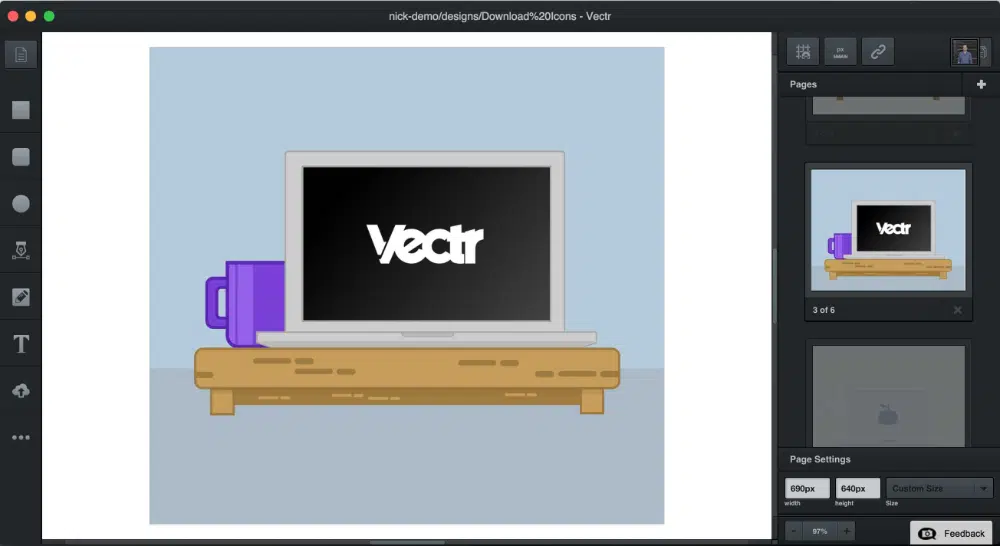 Vectr : 10 meilleurs logiciels de conception graphique gratuits en ligne