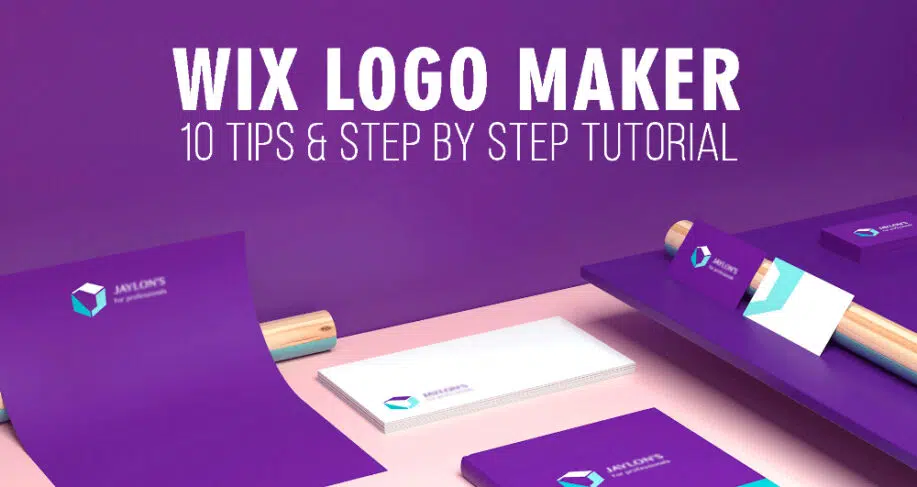 مثال على صورة بطل موقع الويب: Wix Logo Maker