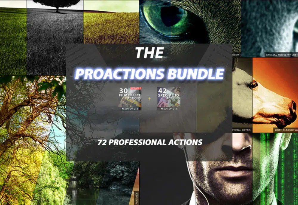 Pro Actions Bundle - 72 個高級 Photoshop 動作