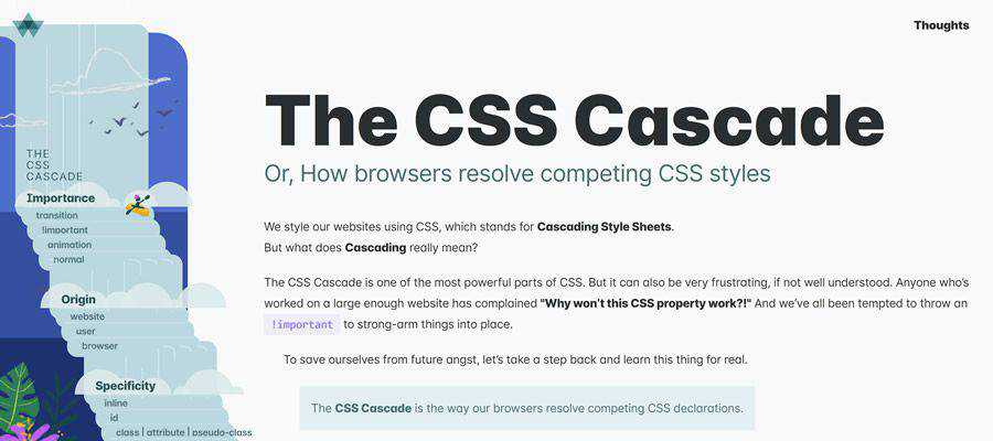 ตัวอย่างจาก CSS Cascade