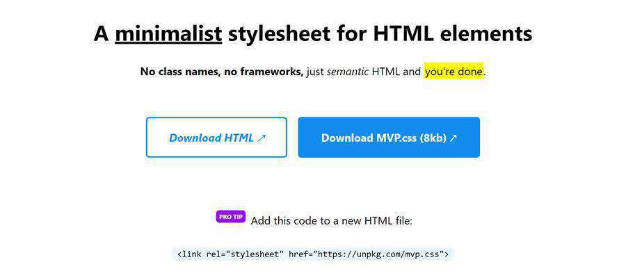 ตัวอย่าง MVP.css