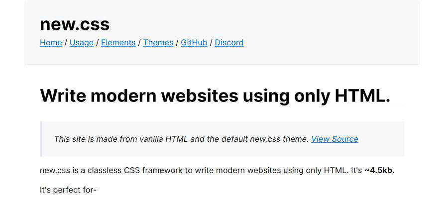 ตัวอย่างจาก new.css