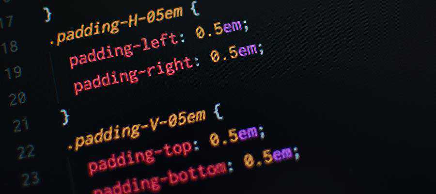 รหัส CSS ที่แสดงบนหน้าจอ