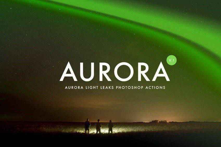 Ações do Photoshop Luz Aurora