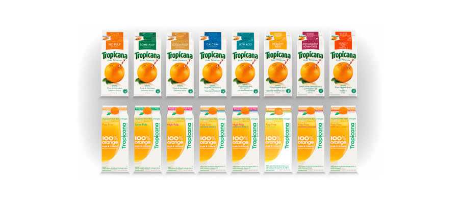 reconcevoir le jus d'orange Tropicana