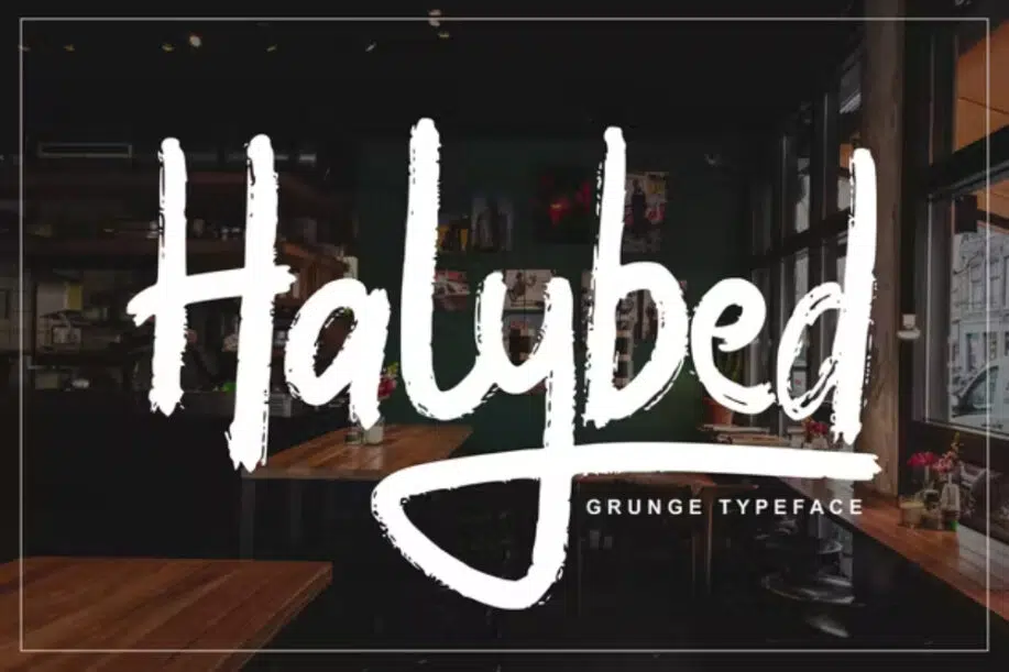 แบบอักษร Halybed Grunge แบบอักษร