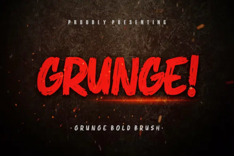 Grunge! Tipo de pincel em negrito