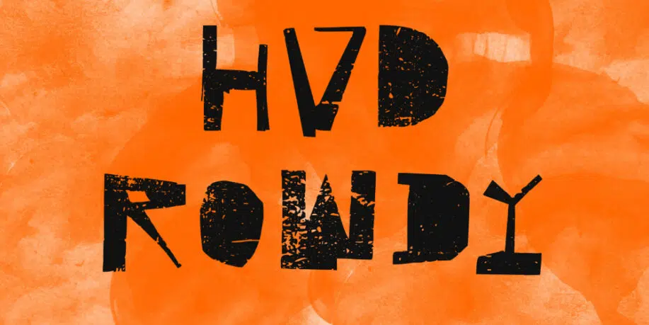 HVD Rowdy Grunge Font